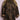 Leopard print shirt jacket with gold sequin shoulder embellishments on a pink mannequin
